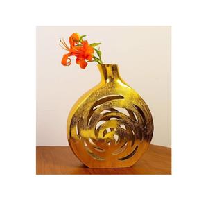 Pot de Vase de fleur de décoration de Table pour la maison, le bureau et l'hôtel à bas prix pour la vente Pot de fleur en métal couleur argent Design en relief - Product Image 4