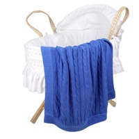 Couverture unisexe en cachemire tricoté 100 %, chaude et unie pour nouveau-né, en maille torsadée, fil doux, personnalisable, 600g