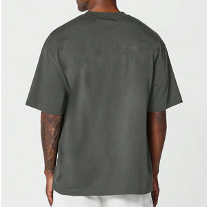 เสื้อยืดผู้ชายระบายอากาศได้ดีคอกลมผ้าคอตตอนสีทึบคอกลมผ้า100% คลาสสิก - Product Image 3