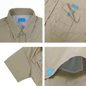 Camisa de Pesca Personalizada Unisex, Transpirable, Talla Grande, Secado Rápido, UPF 50+, 100% Poliéster, Impresión por Sublimación Completa, Manga Corta con Spandex - Product Image 2