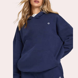 Women <b>Oversized</b> <b>Fleece</b> <b>Hoodie</b> Tracksuit Set Elastic Waist Sweatpants Casual Activewear Wholesale OEM Manufacturing - Product Image 3