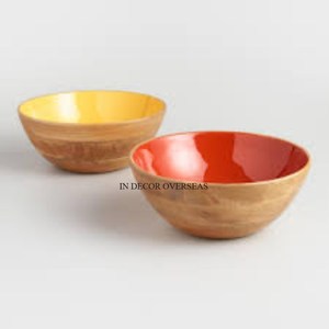 Couleur personnalisée et logo disponible Ensemble de 2 aliments en bois de qualité supérieure Articles de table de service Centre de table Bols Fournitures - Product Image 1