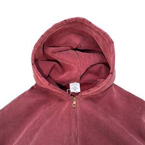 Men's Heavyweight Winter Full Zip-up Hoodies <b>Sweater</b> <b>Vintage</b> Washed Distressed Zip-up Hoodie Oversized Drop Shoulder Acid Wash - Product Image 2