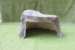 Ornement de jardin moderne en FRP gris foncé, léger et durable, imitation roche diamantée, pour mobilier extérieur et parcs - Product Image 4