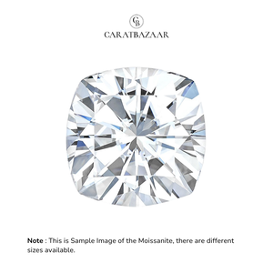 Diamant Moissanite Certifié D VVS1 Coupe Coussin, Produit Non Monté - Product Image 2