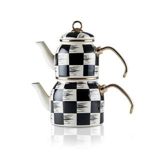 Acar 5758 Qualita King Mini Set teiera a scacchi smaltata - Product Image 2