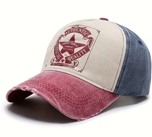 Personalizar Tri-Tone Gorras de béisbol Aspecto desgastado Impresión Logo Papá Sombreros Ajustable Lavado Algodón Deportes Hombres Gorras Sombreros - Product Image 2