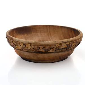 Tazón de Madera Hecho a Mano de Primera Calidad, Plato de Madera Maciza para Aperitivos, Frutas y Ensaladas, para Uso en la Mesa de Comedor de la Cocina - Product Image 4