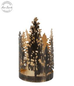 Stylish <b>Gold</b> Cutout Metal Candle <b>Holder</b> Perfect for Home Decor Romantic <b>Lighting</b> Accent for Tabletop or Event Display - Product Image 3