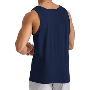 2025 ropa de gimnasio de estilo informal para hombre con logotipo personalizado, chaleco lavado de alta calidad, camiseta sin mangas con estampado Digital de algodón, camiseta sin mangas de talla grande - Product Image 3