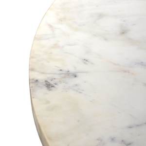 Natural Style <b>White</b> Marble Top & Reclaimed Teak Wood Pedestal Base Round Shape Cafe Bar Home Kitchen Restaurant <b>Dining</b> <b>Table</b> - Product Image 6