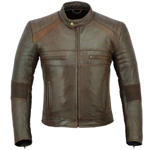 Chaqueta de Cuero Genuino Personalizada OEM, Transpirable, Ecológica, Informal, de Invierno, para Hombre, de Piel de Vaca Auténtica de Primera Calidad - Product Image 2