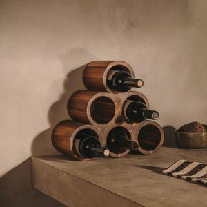 ชั้นวางไวน์ทำจากไม้ธรรมชาติ3ชั้นอุปกรณ์สำหรับโต๊ะอาหารเครื่องทำความเย็นจากโรงงานเวียดนามขายส่ง - Product Image 4