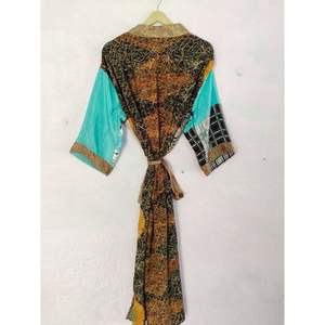 ชุดคลุมอาบน้ำทำมือ ชุดคลุมชายหาด ชุดกิโมโนยาว ชุดกิโมโนวินเทจ ชุดกิโมโนผ้าไหม ชุดคลุมสำหรับผู้หญิง ชุดเดรสยาวสำหรับใส่นอน ชุดเดรสยาวสไตล์ชาติพันธุ์ - Product Image 2