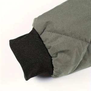 2024 chaqueta de bombardero de cuello redondo para hombre de lona de alta calidad 100% cremallera superior hinchada genuina nuevo diseño primavera liso teñido elegante Casual OEM - Product Image 6