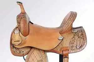 Sillín de carreras de barril de cuero occidental tallado a mano Precisión, estilo y rendimiento - Product Image 4