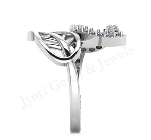 ชุดเครื่องประดับ CZ ลายใบไม้คู่ทำจากเรซินขี้เถ้าทำจากเรซินของขวัญแต่งงานแหวน925เงินสเตอร์ลิงแสนหวานสำหรับงานแต่งงาน - Product Image 6