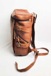 กระเป๋าเป้สะพายหลังเดินทางหนังแท้สไตล์วินเทจแบบพรีเมี่ยมพร้อมช่องขยายได้และสายรัดปรับได้สำหรับแล็ปท็อปทุกเพศ - Product Image 3