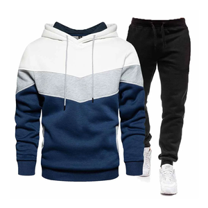 Survêtement d'hiver pour homme en coton 100% respirant, léger, de haute qualité, à capuche, deux pièces, motif uni, sur mesure - Product Image 4