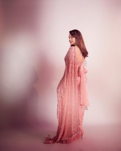 India superventas exportación Georgette tela bordado impreso Sari blusa elegante diseñador fiesta desgaste último étnico desgaste de moda - Product Image 2