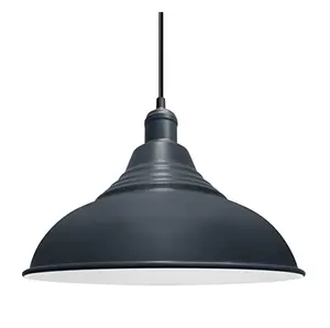 哑光黑色圆形灯罩长寿命灯现代工业风格金属吸顶灯吊灯灯罩复古灯罩