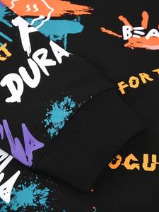 Sweat-shirt à col rond pour hommes, fabriqué sur mesure, brodé en coton éponge, hiver, imprimé, grande taille, à capuche à manches longues - Product Image 4