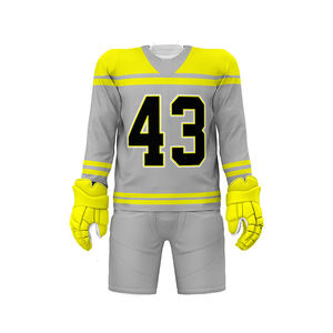 Ensemble complet d'uniformes de hockey sur glace personnalisés, maillot et short, numéro personnalisé 25 54 06 46 43, respirant, équipe professionnelle, athlétique - Product Image 6