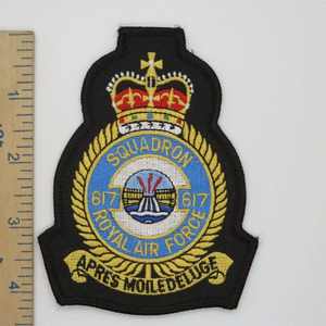 Este es un parche bordado del Real Cuerpo Aéreo (RCA) No. Insignias de alambre de la Escuadrón 617 - Product Image 1