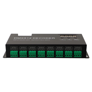 DC5V-24V 72A <span class=keywords><strong>24</strong></span> kanal <span class=keywords><strong>DMX</strong></span>-512 standart sinyalleri PWM sinyal <span class=keywords><strong>DMX</strong></span> dekoder için Analog RGB RGBW LED şeritler aydınlatma kontrolü - Product Image 2
