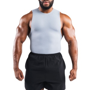 Camiseta sin mangas de alta calidad, corte ajustado, para culturismo, elástica, de poliéster y algodón, ecológica, transpirable, material personalizado - Product Image 5