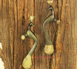 Poignées de porte en métal Design paon pour fournitures de quincaillerie intérieure extérieure poignées en laiton de haute qualité fourniture de quincaillerie rustique - Product Image 3