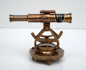 Télescope nautique Alidade avec boussole Vintage Antique avec télescope marin à collectionner nautique en laiton décor de Table de bureau - Product Image 5