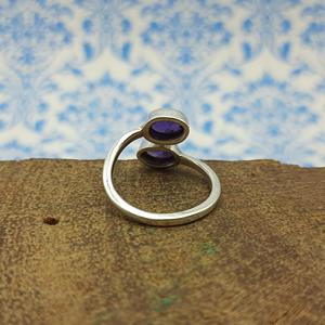 925 Sterling Silver Handmade Designer Ring Oval Cut Améthyste Gemstone Latest Bohemian Artisan Crafted Jewelry for Weddings - Product Image 2