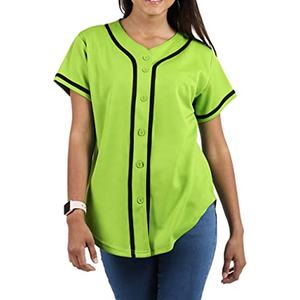 Vente en gros Maillot boutonné de baseball personnalisé pour femmes T-shirt à manches courtes Chemise de softball active Maillot de vêtements de sport - Product Image 1