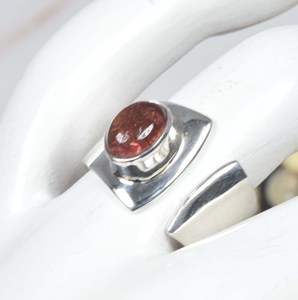 925 <b>Sterling</b> <b>Silver</b> Beautiful Pink Tourmaline Oval Cut Bezel Set Stone <b>Ring</b> Semi Precious Gemstone Jewelry Basic Classic <b>Rings</b> - Product Image 1