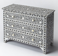 Coffre à tiroirs en incrustation d'os Coffre à 7 tiroirs Floral Multi Color Bone Inlay Table Top With Best Quality Bone/Nacre Inlay