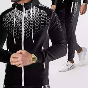 Chándal ajustado para hombre, traje de chándal de algodón y polar, diseño personalizado, alta calidad, para correr - Product Image 6