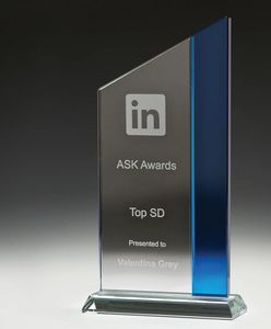 Premium Modern Design Polished Surface Custom Color Logo Personalized Acrylic Award Celebrate Excellence Business Sports - Product Image 3