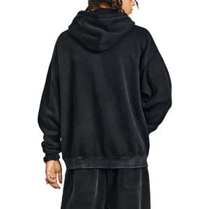 Sudadera con Capucha Unisex de Alta Calidad, 100% Algodón Lavado, Transpirable, con Cremallera, Manga Larga, Estilo Casual, con Cordón, para Invierno - Product Image 2