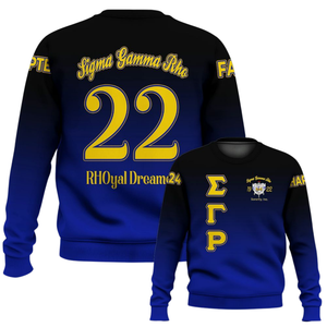 Sweat-shirt à col rond Sigma Gamma Rho bleu or 1922, vêtements de sororité grecque, polaire premium, pull décontracté d'hiver, tenue pour femmes - Product Image 6