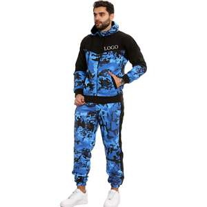 Chándal de sublimación para hombre, Sudadera con capucha con estampado de camuflaje, pantalones de chándal para hombre, gimnasio, ejercicio, trajes de moda para adultos, ropa de calle, poliéster - Product Image 6