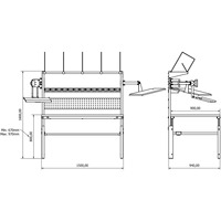 Table d'emballage en acier laminé à froid durable W1500mm avec pieds réglables Bodur Metal RAL7035 pour entrepôt, bancs de travail en bois et emballage