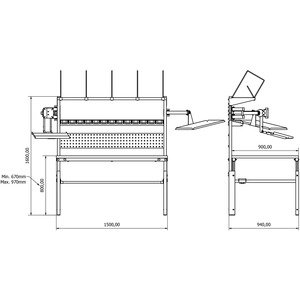 Table d'emballage durable en acier W1500mm pour entrepôt pour bancs de travail du bois Emballage et expédition - Product Image 2