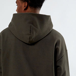 Vente directe d'usine OEM, sweats à capuche avec impression en relief, nouvelle arrivée, vêtements d'extérieur, sweats à capuche de couleur unie avec impression en relief, sweats à capuche surdimensionnés - Product Image 4