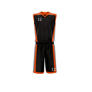 Ensemble de vêtements de sport d'entraînement de basketball unisexe, à séchage rapide, sans manches, respirant, logo personnalisé, réversible, 100% polyester - Product Image 2