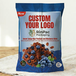 Sachet d'emballage alimentaire personnalisé imprimé, idéal pour les fruits secs, fraises, mangues, bananes, chips – Sachet Mylar à fermeture éclair, pochette verticale, vente chaude - Product Image 1
