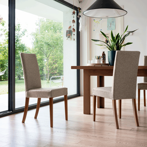 Chaise en bois massif, design classique et élancé, assise rembourrée pour un confort maximal. Meubles de salle à manger élégants et durables. - Product Image 3