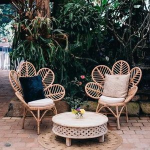 Juego de muebles con mesa de mimbre, sillas de comedor de mimbre para exteriores, fabricación al por mayor, de Vietnam - Product Image 4