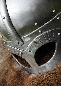 Casque Viking Fait Main en Métal, Coiffe de Style Nordique Classique pour Collection, Décoration de Musée, Spectacles Théâtraux, Vente en Gros - Product Image 4