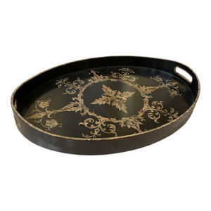 Plateau de service rond en bois de bambou de la meilleure qualité, design élégant, parfait pour la restauration rapide de table, la maison et l'hôtel. - Product Image 3